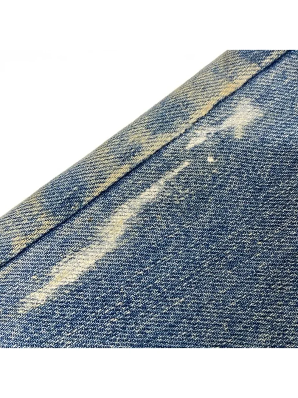 Louis Vuitton Jeans 34 S Gm1 Blue Full Length Monogram Patch Cut Out Cotton